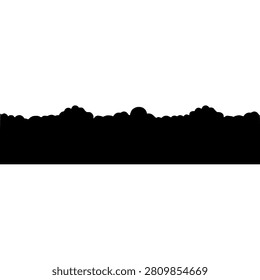 Black silhouette cityscape at night
