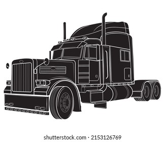 576 Big rig silhouette Stock Illustrations, Images & Vectors | Shutterstock