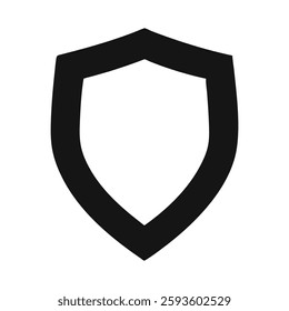 Black Silhouette of a Classic Shield	