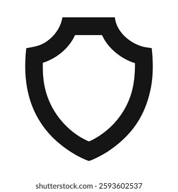 Black Silhouette of a Classic Shield	
