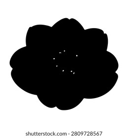 A black silhouette of a cloud with rain and lightning, representing stormy weather conditions and atmospheric phenomena.