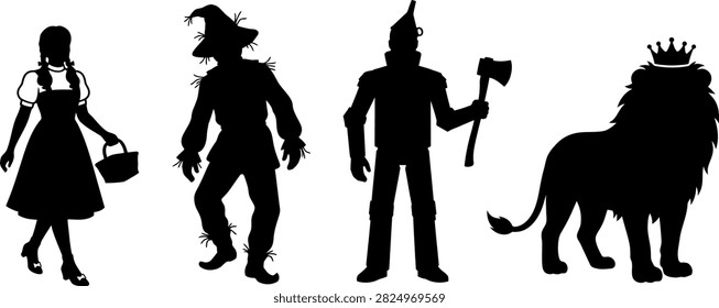 Black silhouette collection featuring