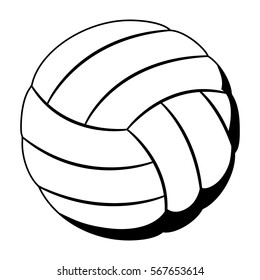 black silhouette color with volleyball ball