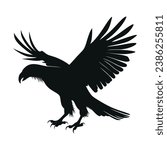 Black silhouette of a Condor vector illustration