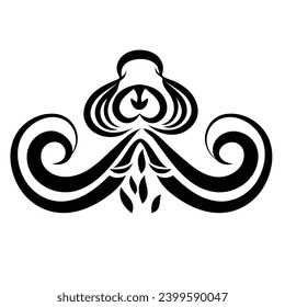Black Silhouette of Corner frame art design vector illustration