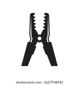 Black silhouette of a crocodile clip vector