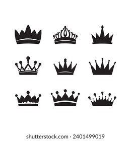 A black silhouette Crown set