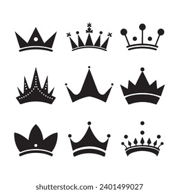 A black silhouette Crown set