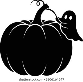 Black silhouette cute little