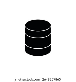 A black silhouette of a cylindrical gift package is shown against a white background The icon is simple and minimal in style
