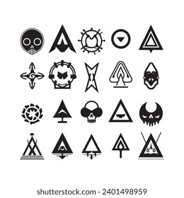 A black silhouette Danger set
