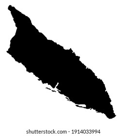 black silhouette design of aruba country map on white background