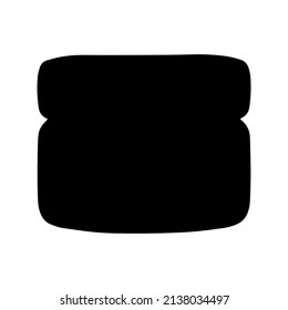 Black silhouette. Design element. Vector illustration isolated on white background. Template for books, stickers, posters, cards, clothes.
