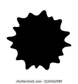 Black silhouette. Design element. Vector illustration isolated on white background. Template for books, stickers, posters, cards, clothes.