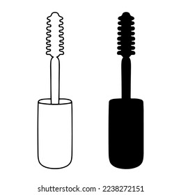 Black silhouette. Design element. Vector illustration isolated on white background. Template for books, stickers, posters, cards, clothes.