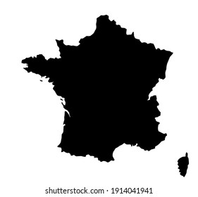 black silhouette design of paris France map on white background