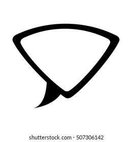 black silhouette dialog with triangle shape