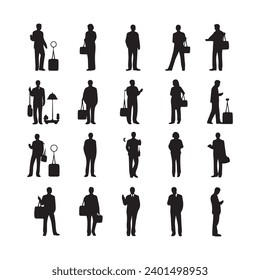 A black silhouette Doctor set