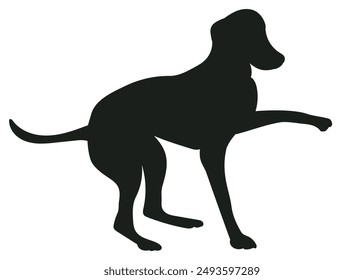 black silhouette of dog. Dog silhouette