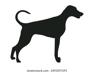 black silhouette of dog. Dog silhouette