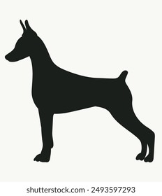 black silhouette of dog. Dog silhouette