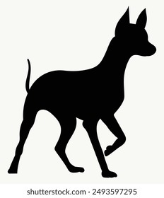 black silhouette of dog. Dog silhouette