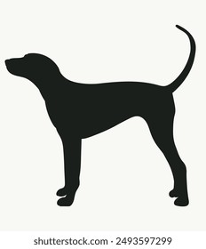 black silhouette of dog. Dog silhouette