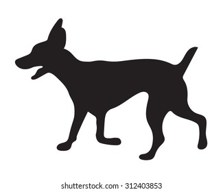 black silhouette of dog