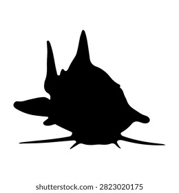 A black silhouette of a dog with pointed ears and elongated snout, set against a plain background, highlighting the distinctive profile and shape.