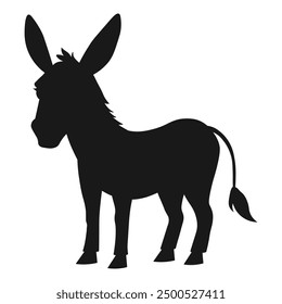 black silhouette of Donkey character