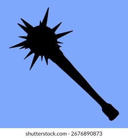 Black silhouette drawing of a barbed wire fence, vector illustration