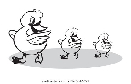Black silhouette of duck flat icons Set. illustration bird farm animal symbols. Concept of minimalism simple designs. Print vectors logos template designs elements isolated on transparent background