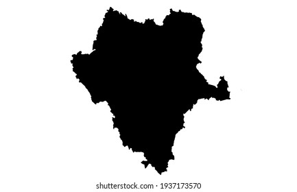 black silhouette of Durango city map in Colorado, USA on white background