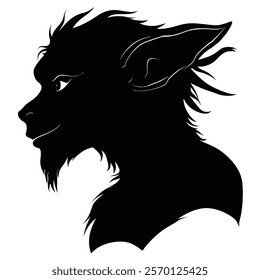 Black silhouette of a Dwelf