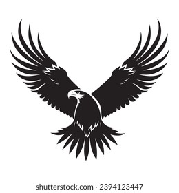 A black Silhouette eagle animal
