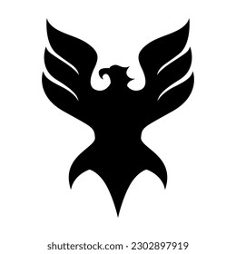 black silhouette eagle icon logo