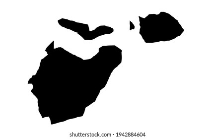 black silhouette of east singapore map on white background