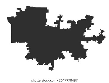 Silhueta preta da área da cidade de El Cajon. Ilustração vetorial minimalista, ideal para design gráfico ou iconografia.