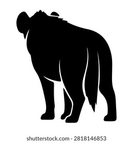 A black silhouette of an elephant showcasing its distinctive trunk and large ears, emphasizing its majestic presence and cultural significance.