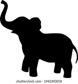 Download Elephant Silhouette Trunk Up Stock Illustrations Images Vectors Shutterstock
