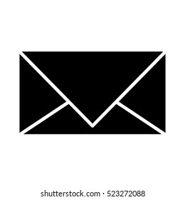 black silhouette envelopes closed icon