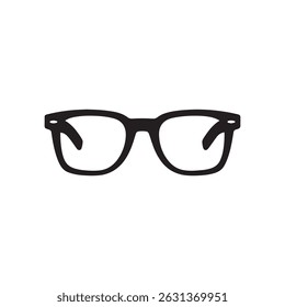 Schwarze Silhouette von Brillen - Vektorsymbol für Vision, Optik und Modedesign