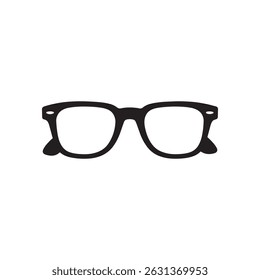 Schwarze Silhouette von Brillen - Vektorsymbol für Vision, Optik und Modedesign