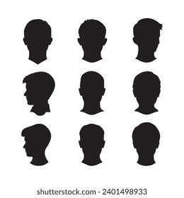A black silhouette Face set