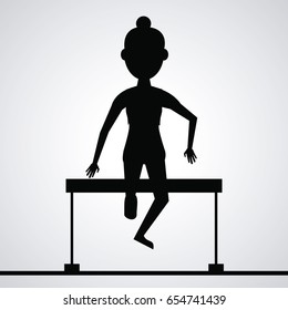 black silhouette faceless athlete woman jumping a fence
