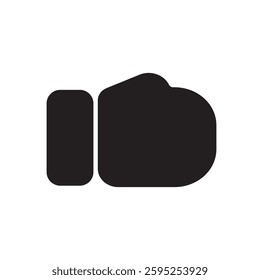 Black silhouette fist punching icon