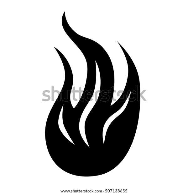 Black\
Silhouette Flame, Flame tattoo tribal vector design sketch. Fire\
black isolated template logo on white\
background.