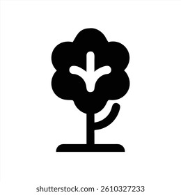 A black silhouette of a flower with three distinctive petals stands prominently against a white background. The simple design highlights the beauty of nature with elegance.