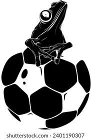 black silhouette of football ball on white background