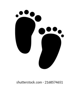 Black Silhouette Footprints Human Footprints Footprint Stock Vector ...